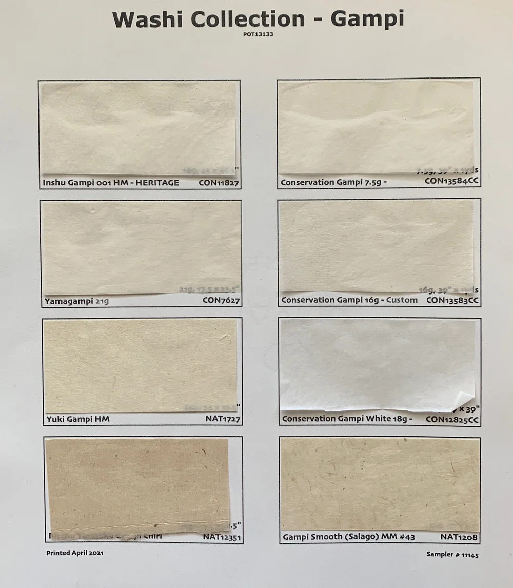 Washi Collection · Gampi Japanese Paper Sampler — Washi Arts